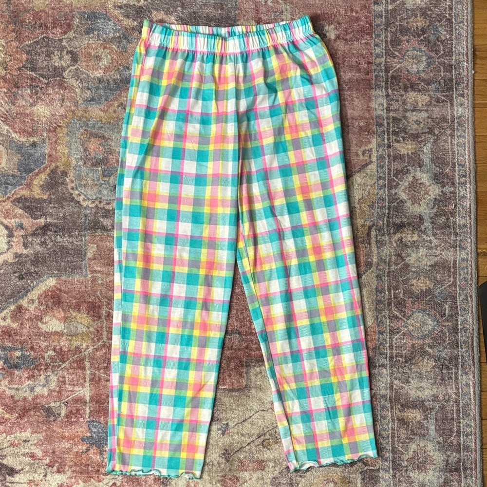 Cat & Jack Girl’s Colorful Plaid Kids Pajama Pants, XL (14)